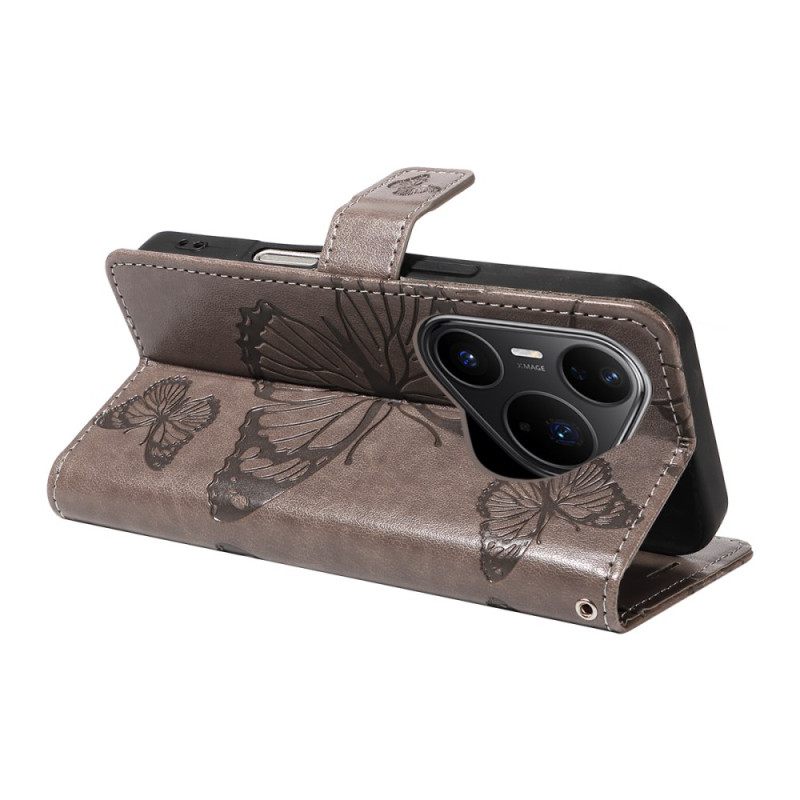 Δερματινη Θηκη Huawei Pura 80 Pro Γιγάντιες Πεταλούδες