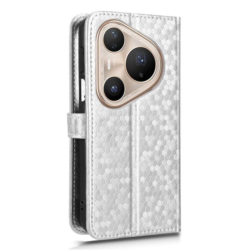 Δερματινη Θηκη Huawei Pura 80 Pro Κουκκίδες Με Γκλίτερ Σιλικόνης