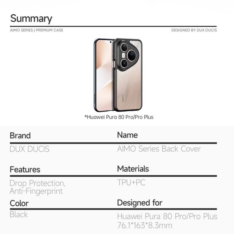 Κάλυμμα Huawei Pura 80 Pro Σειρά Aimo Dux Ducis