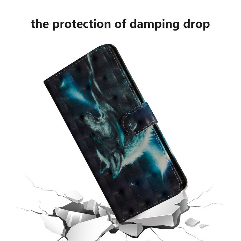 δερματινη θηκη Samsung Galaxy A41 Μεγαλοπρεπής Λύκος
