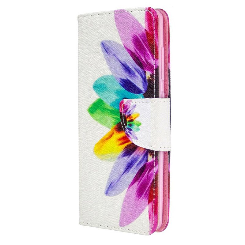 Θήκη Flip Samsung Galaxy A41 Λουλούδι Ακουαρέλας