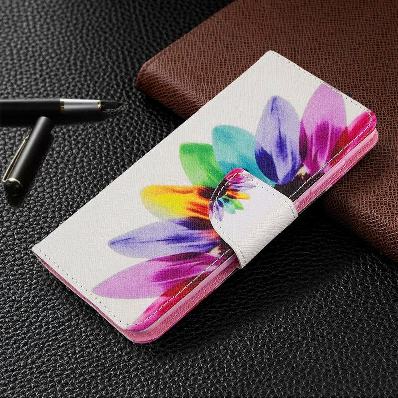 Θήκη Flip Samsung Galaxy A41 Λουλούδι Ακουαρέλας