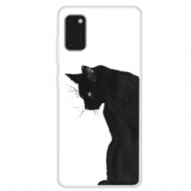 θηκη κινητου Samsung Galaxy A41 Σκεπτική Μαύρη Γάτα