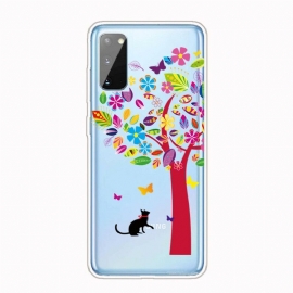 Θήκη Samsung Galaxy A41 Γάτα Κάτω Από Το Δέντρο