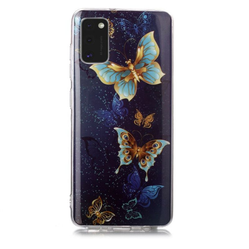 Θήκη Samsung Galaxy A41 Σειρά Fluorescent Butterflies