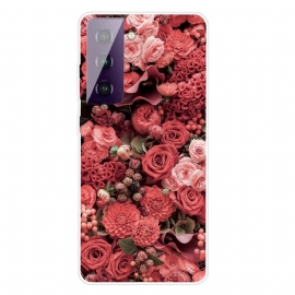 θηκη κινητου Samsung Galaxy S21 5G Έντονα Λουλούδια