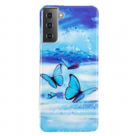 θηκη κινητου Samsung Galaxy S21 5G Σειρά Fluorescent Butterflies
