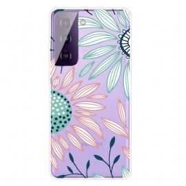 Θήκη Samsung Galaxy S21 5G Διαφανές Ένα Λουλούδι