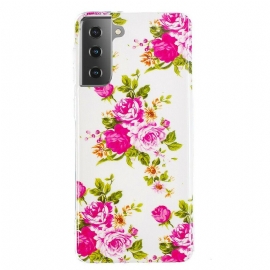 Θήκη Samsung Galaxy S21 5G Φθορίζοντα Λουλούδια Ελευθερίας