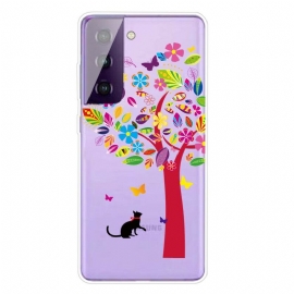 Θήκη Samsung Galaxy S21 5G Γάτα Κάτω Από Το Δέντρο