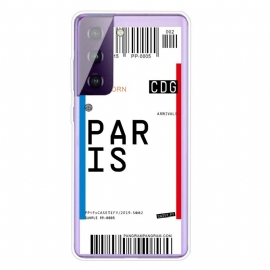 Θήκη Samsung Galaxy S21 5G Κάρτα Επιβίβασης Για Παρίσι