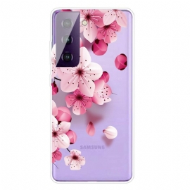 Θήκη Samsung Galaxy S21 5G Μικρά Ροζ Λουλούδια