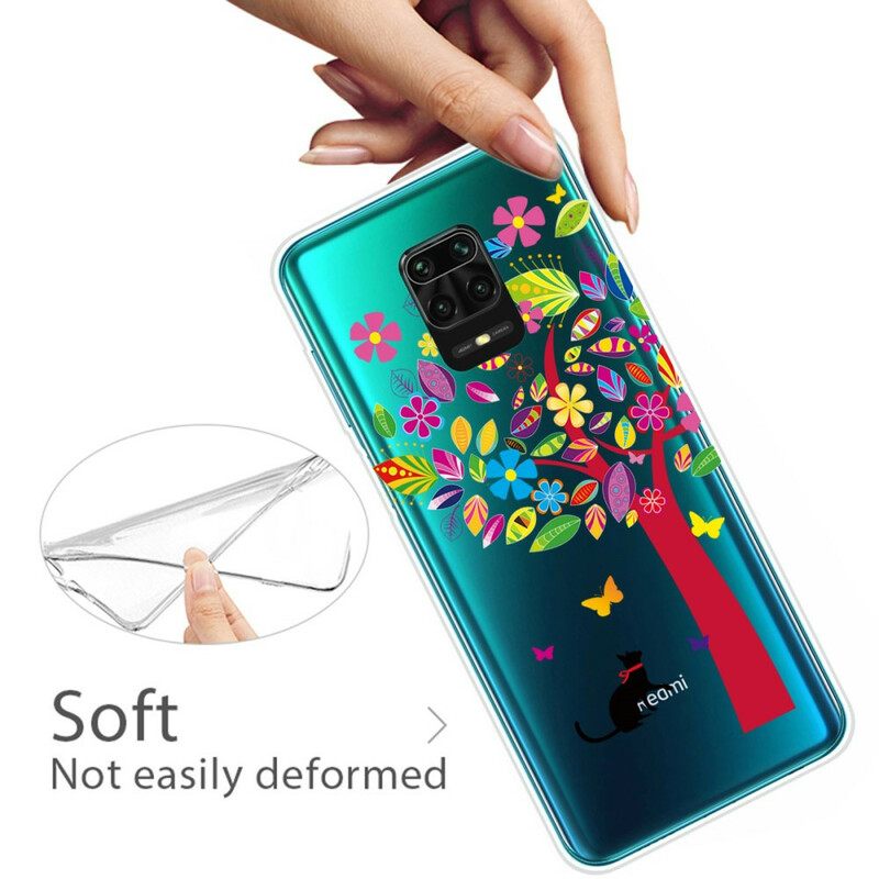θηκη κινητου Xiaomi Redmi Note 9S / Note 9 Pro Γάτα Κάτω Από Το Χρωματιστό Δέντρο