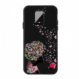 Θήκη Xiaomi Redmi Note 9S / Note 9 Pro Γυναίκα Με Λουλούδια