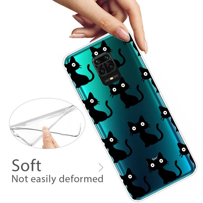 Θήκη Xiaomi Redmi Note 9S / Note 9 Pro Πολλαπλές Μαύρες Γάτες