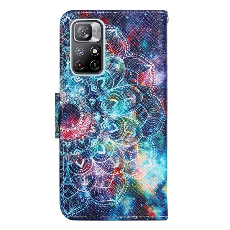 Κάλυμμα Poco M4 Pro 5G με κορδονι Flashy Half Mandala Με Λουράκι