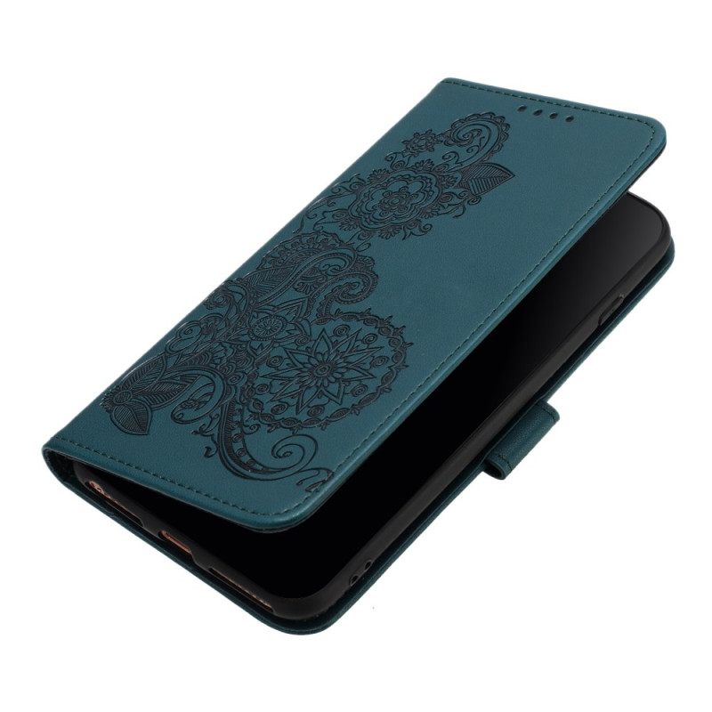Δερματινη Θηκη iPhone 17 Pro Λουλουδάτη Δαντέλα