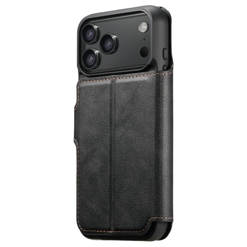 Δερματινη Θηκη iPhone 17 Pro Μαγνητική Με Ρετρό Αποσπώμενη Θήκη Σιλικόνης