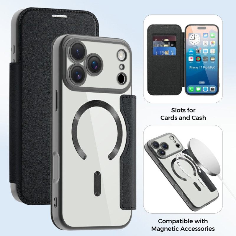 Δερματινη Θηκη iPhone 17 Pro Magsafe Συμβατό Με Αποκλεισμό Rfid Σιλικόνης