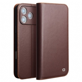 Δερματινη Θηκη iPhone 17 Pro Qialino Σιλικόνης