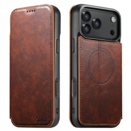 Δερματινη Θηκη iPhone 17 Pro Συμβατό Με Magsafe Δερμάτινο Εφέ