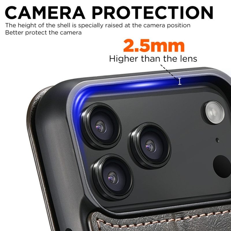 Δερματινη Θηκη iPhone 17 Pro Συμβατό Με Magsafe Δερμάτινο Εφέ