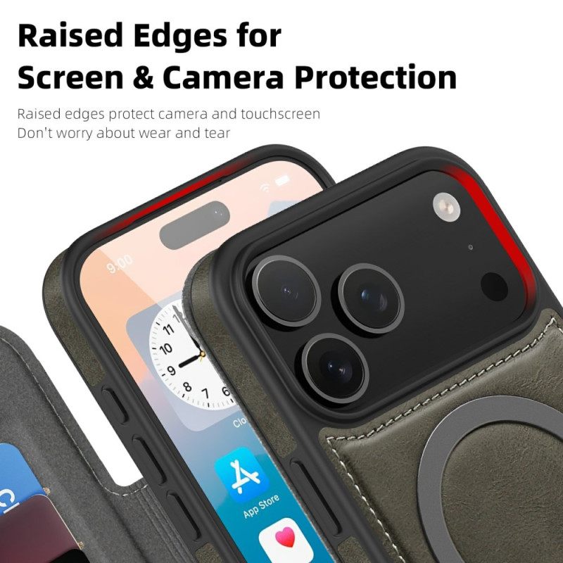 Δερματινη Θηκη iPhone 17 Pro Θήκη Κάρτας Rfid Συμβατή Με Magsafe