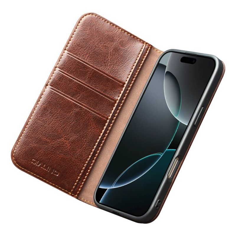 Δερματινη Θηκη iPhone 17 Pro Vintage Qialino