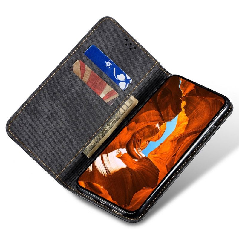 Δερματινη Θηκη iPhone 17 Pro Ύφασμα Τζιν