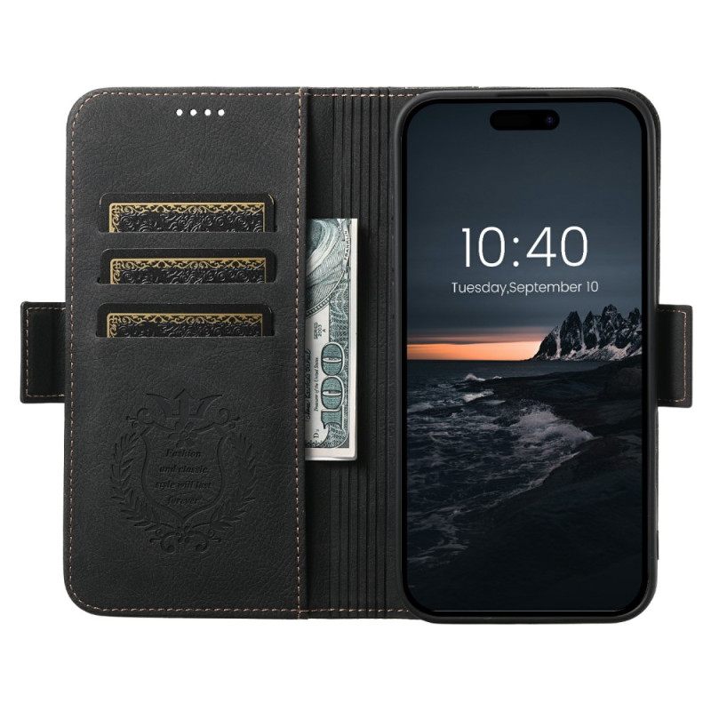 Δερματινη Θηκη iPhone 17 Pro Υφή Λίτσι Συμβατή Με Magsafe Σιλικόνης