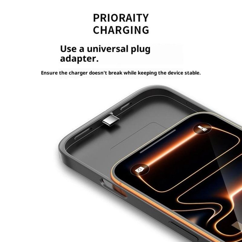 Εξωτερική Θήκη Μπαταρίας 5000mah Για iPhone 17 Pro Με Ενσωματωμένη Βάση