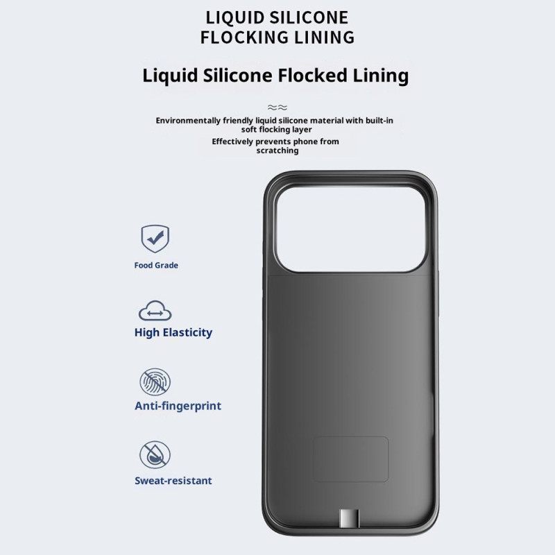 Εξωτερική Θήκη Μπαταρίας 5000mah Για iPhone 17 Pro Με Ενσωματωμένη Βάση