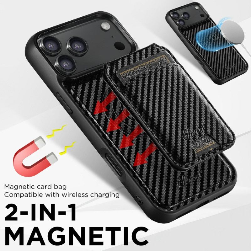 Κάλυμμα iPhone 17 Pro Αποσπώμενη Θήκη Κάρτας Magsafe Από Ανθρακονήματα