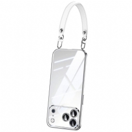 Κάλυμμα iPhone 17 Pro Διαφανής Με Λουράκι Καρπού Σιλικόνης