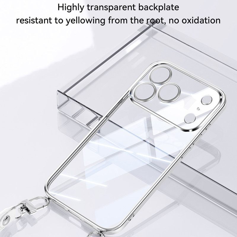Κάλυμμα iPhone 17 Pro Διαφανής Με Λουράκι Καρπού Σιλικόνης