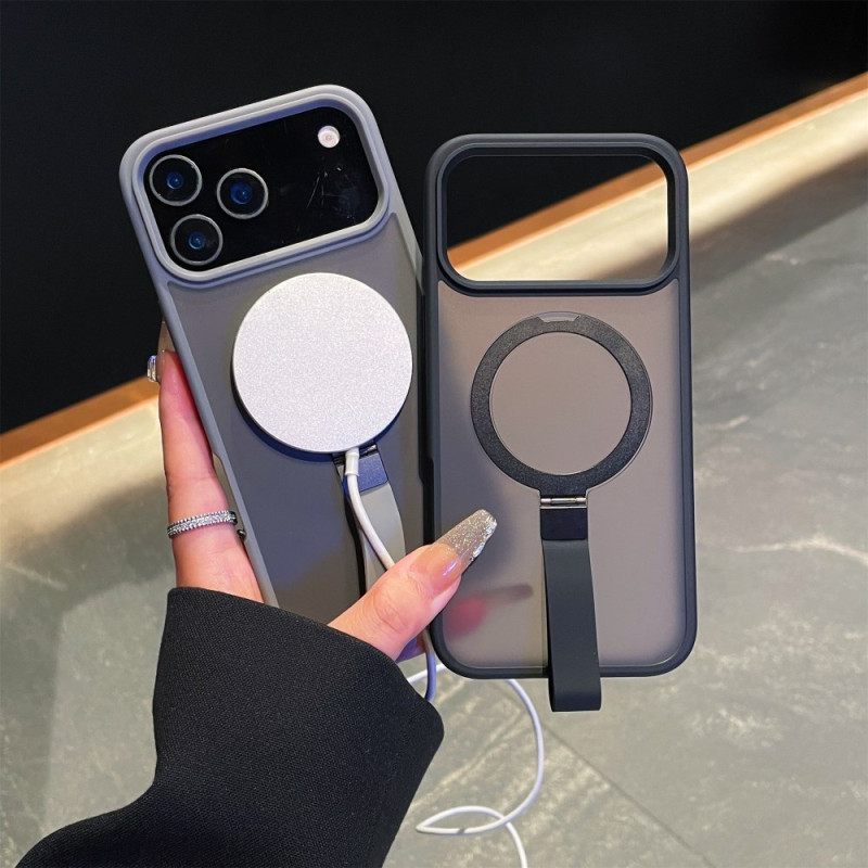 Κάλυμμα iPhone 17 Pro Ενσωματωμένη Θήκη Κορδονιού Και Δαχτυλιδιού