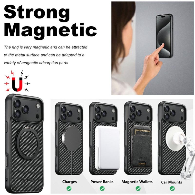 Κάλυμμα iPhone 17 Pro Περιστρεφόμενη Βάση Magsafe Και Ίνες Άνθρακα