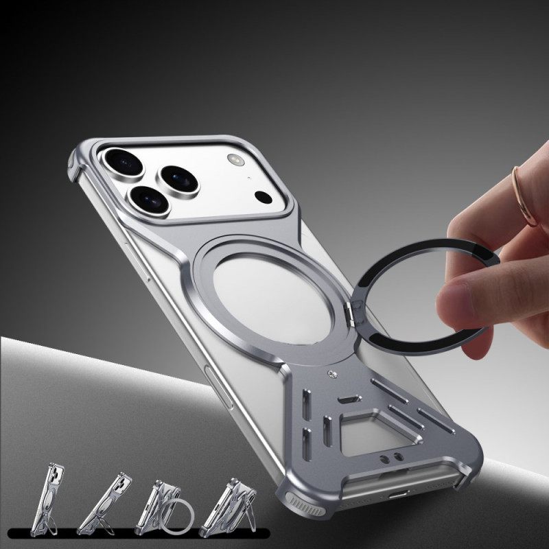 Κάλυμμα iPhone 17 Pro Προφυλακτήρας Magsafe Με Περιστρεφόμενη Βάση Σιλικόνης