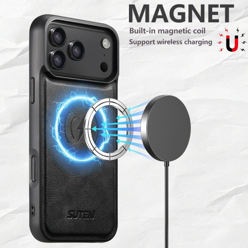 Κάλυμμα iPhone 17 Pro Συμβατό Με Magsafe Με Εφέ Vintage Δέρματος