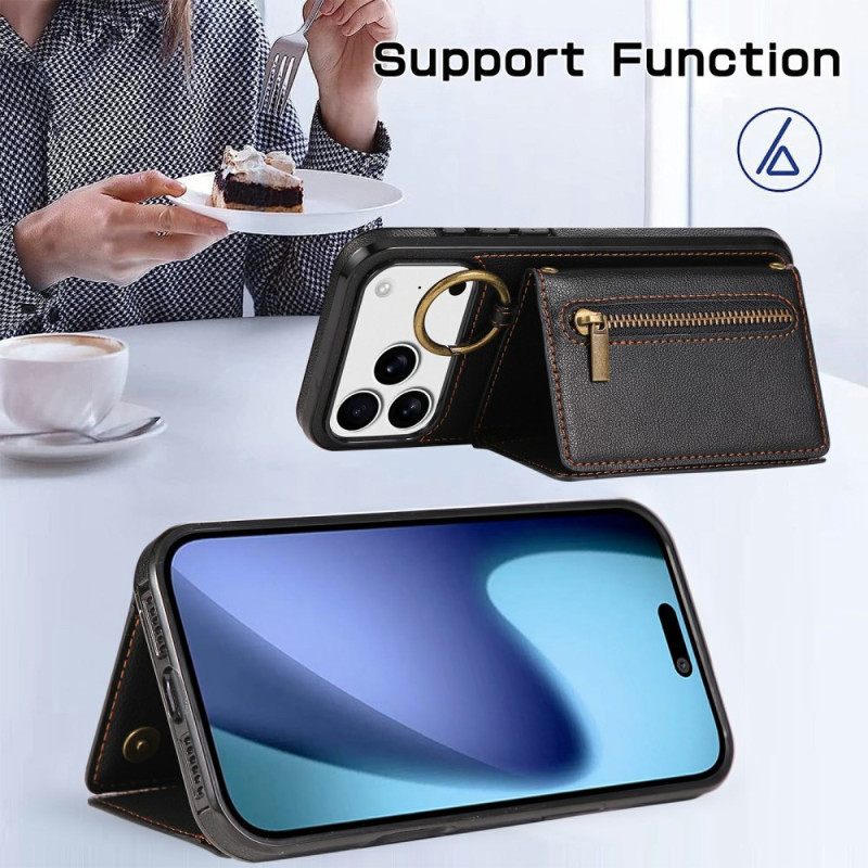 Κάλυμμα iPhone 17 Pro Θήκες Κινητών Πορτοφόλι Με Ιμάντα Ώμου