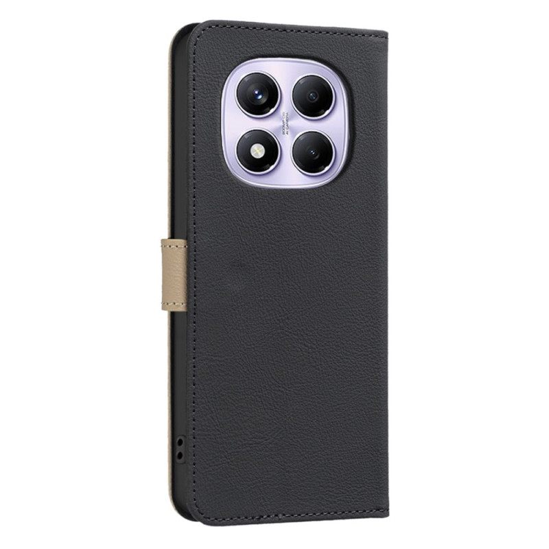 Δερματινη Θηκη Xiaomi Redmi Note 14 Pro 4g Δίχρωμο Binfen Color Σιλικόνης