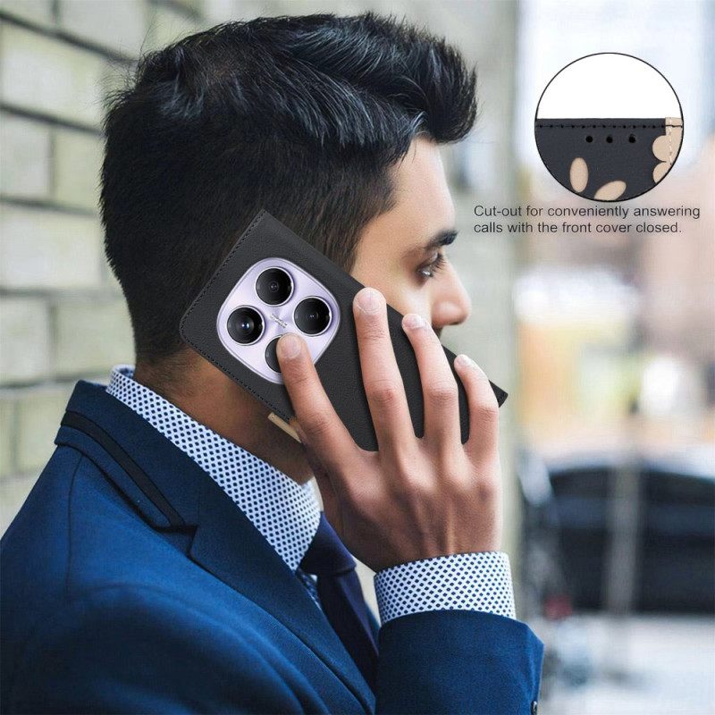 Δερματινη Θηκη Xiaomi Redmi Note 14 Pro 4g Δίχρωμο Binfen Color Σιλικόνης