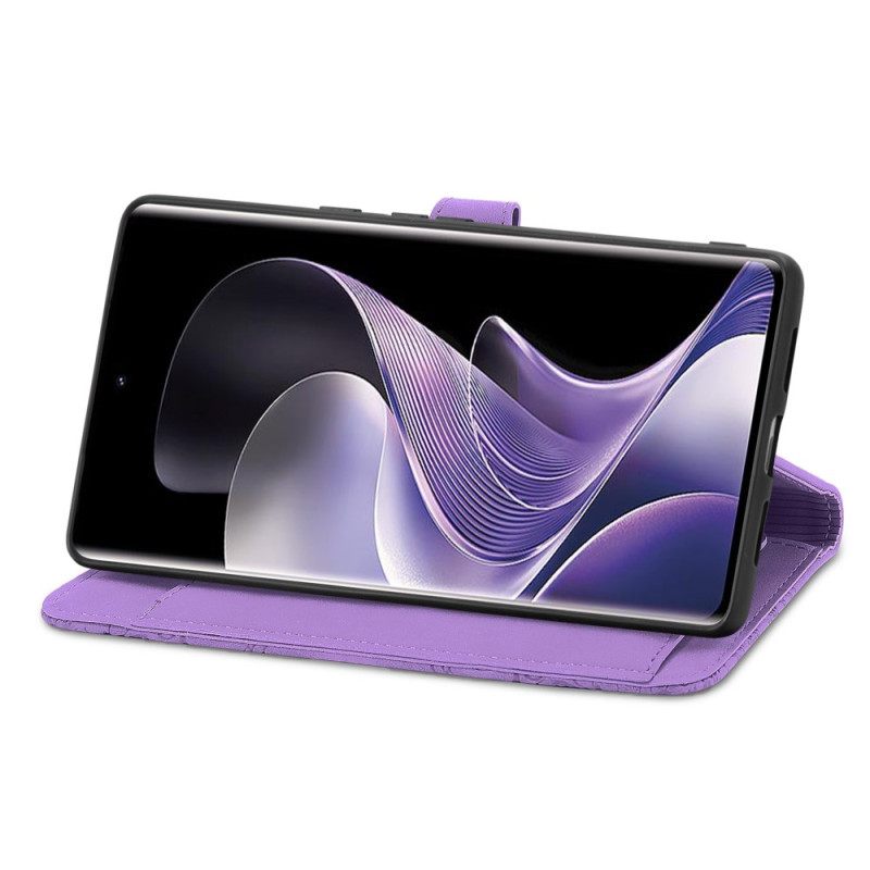 Δερματινη Θηκη Xiaomi Redmi Note 14 Pro 4g Εφέ Δαντέλας Από Σουέτ