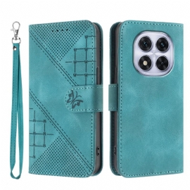 Δερματινη Θηκη Xiaomi Redmi Note 14 Pro 4g Γεωμετρικό Μοτίβο Με Τιράντες Σιλικόνης