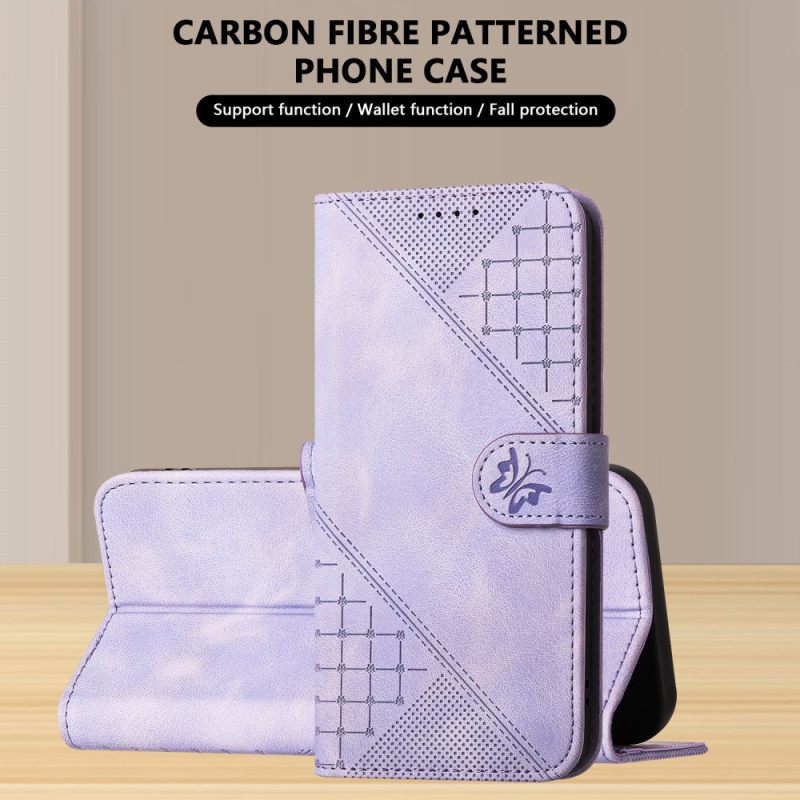 Δερματινη Θηκη Xiaomi Redmi Note 14 Pro 4g Γεωμετρικό Μοτίβο Με Τιράντες Σιλικόνης