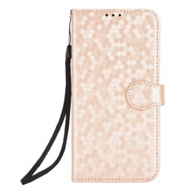 Δερματινη Θηκη Xiaomi Redmi Note 14 Pro 4g Γυαλιστερά Βαρίδια Σιλικόνης