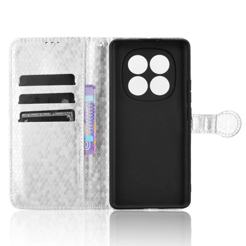 Δερματινη Θηκη Xiaomi Redmi Note 14 Pro 4g Γυαλιστερά Βαρίδια Σιλικόνης