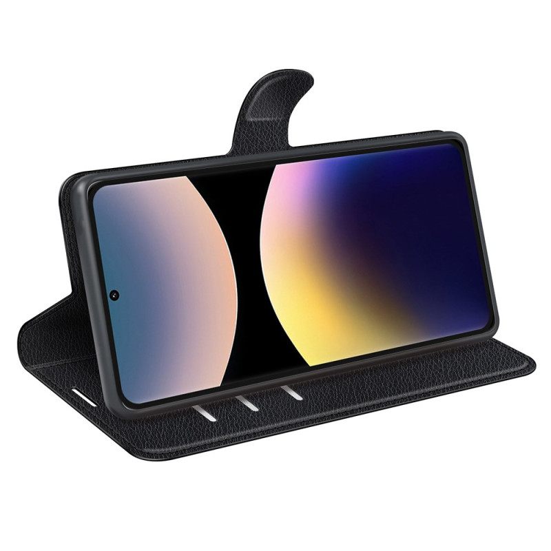 Δερματινη Θηκη Xiaomi Redmi Note 14 Pro 4g Κλασικό Δέρμα Lychee Faux