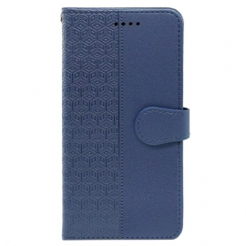 Δερματινη Θηκη Xiaomi Redmi Note 14 Pro 4g Κύβοι Με Περίγραμμα Και Τιράντες Σιλικόνης