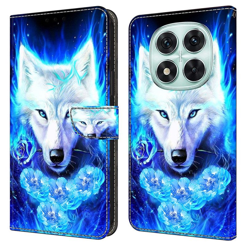 Δερματινη Θηκη Xiaomi Redmi Note 14 Pro 4g Λευκός Λύκος